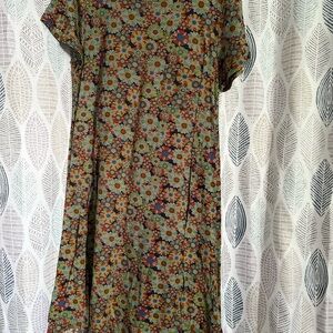LuLaRoe Multicolor Floral Midi Dress